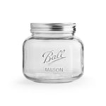 BALL Ball 2176669 Decorative Mason Jar, 64 oz, Glass/Stainless Steel HOUSEWARES BALL