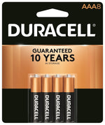 DURACELL Duracell MN2400B8Z Battery, 1.5 V Battery, 1.15 Ah, AAA Battery, Flat Contact, Alkaline ELECTRICAL DURACELL