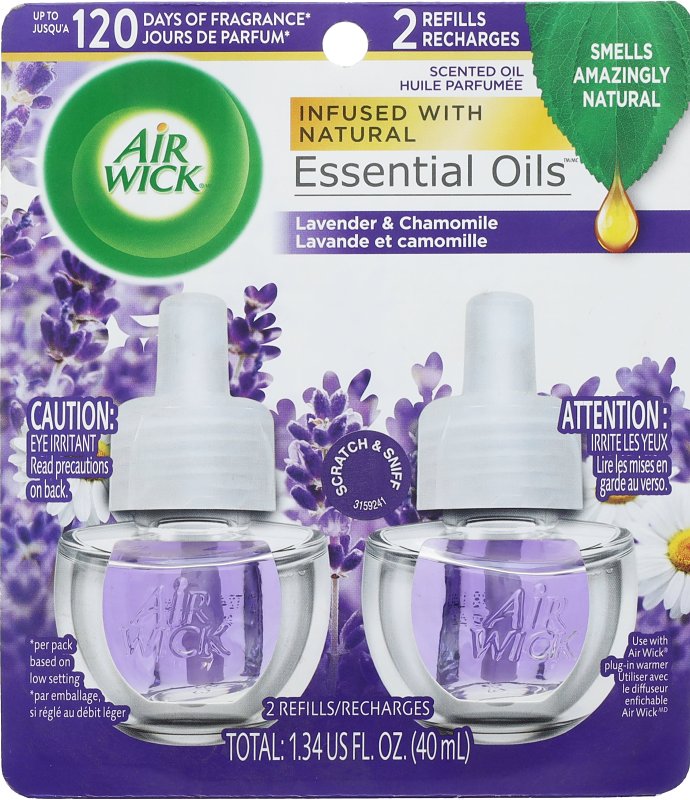 E.H. (US) LLC ACCT 7003 Air Wick 6233878473 Air Freshener, 0.67 fl-oz Pack, Chamomile, Lavender