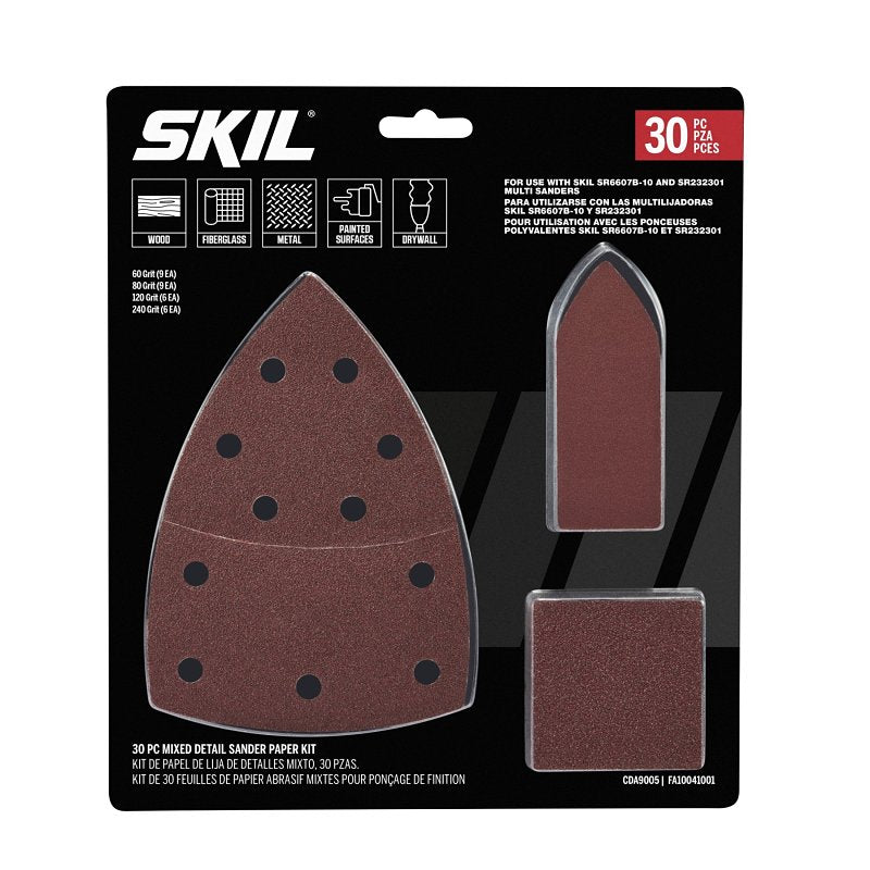SKIL Skil CDA9005 30-Piece Sand Paper Kit, Aluminum Oxide Abrasive TOOLS SKIL