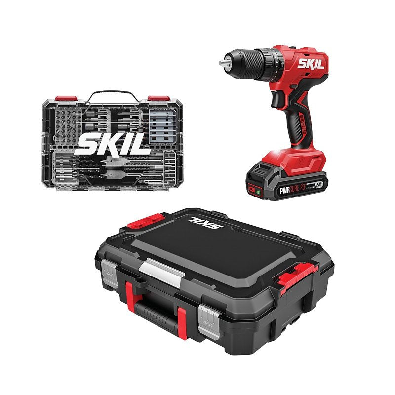SKIL Skil HD6280B-11 Hammer Drill Kit, Battery Included, 20 V, 2 Ah, 1/2 in Chuck, Keyless Single-Sleeve Chuck TOOLS SKIL