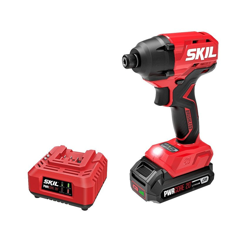 SKIL Skil PWRCORE 20 ID6720B-10 Impact Driver Kit, Battery Included, 20 V, 2 Ah, 1/4 in Drive, Hex Drive, 0 to 3500 ipm TOOLS SKIL
