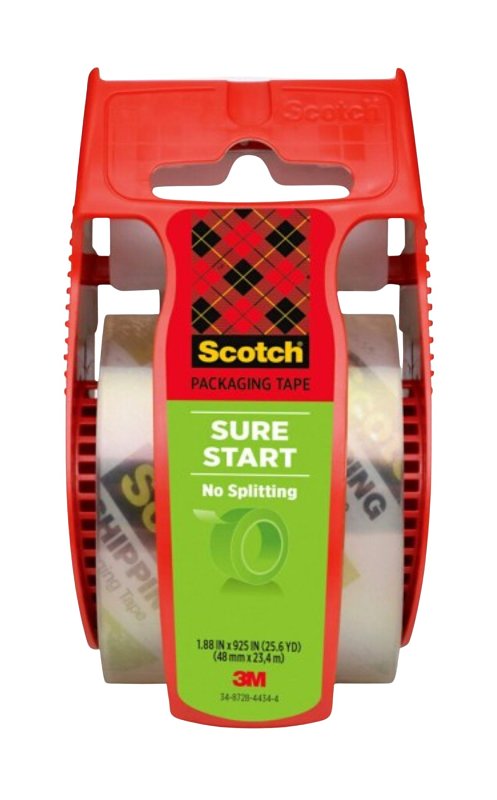 SCOTCH Scotch 145 Packing Tape, 22.2 yd L, 1.88 in W, Plastic Backing, Clear PAINT SCOTCH