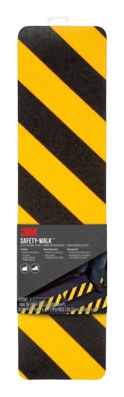 3M 3M 613BY-T6X24 Caution Tread, 24 in L, 6 in W, Black/Yellow PAINT 3M