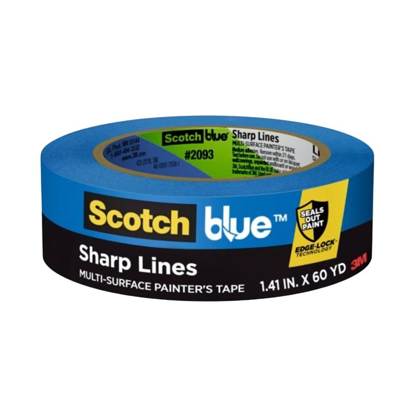 SCOTCH BLUE ScotchBlue 2090 2090-36AP3 Painters Tape, 60 yd L, 1.41 in W, Paper Backing, Blue PAINT SCOTCH BLUE