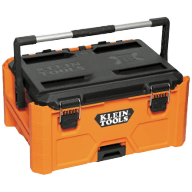 KLEIN Klein Tools MODbox 54803MB Medium Toolbox, 1.4 cu-ft, Polymer, Orange, 22 in L x 15.5 in W x 11.7 in H Outside TOOLS KLEIN