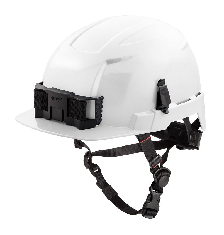 MILWAUKEE Milwaukee 48-73-1321 Front Brim Safety Helmet, 6-1/2 to 8-1/2 in, Polycarbonate Shell, HDPE, White