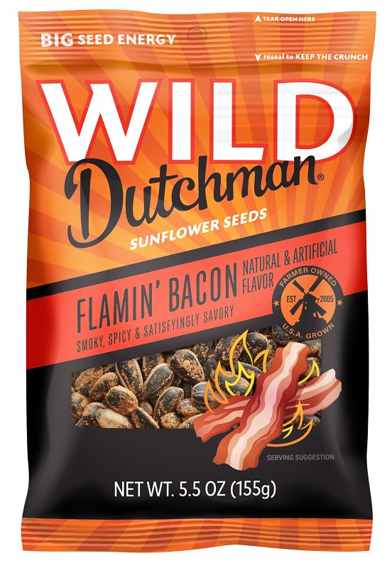 SOUTHERN SUN WILD Dutchman 509 Roasted Sunflower Seed, Flamin Bacon, 5.5 oz Bag HOUSEWARES SOUTHERN SUN