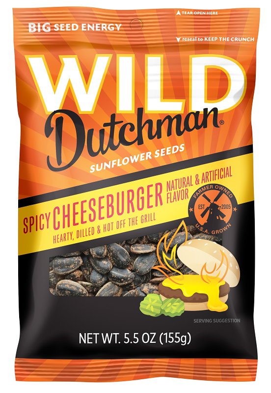 SOUTHERN SUN WILD Dutchman 518 Roasted Sunflower Seed, Spicy Cheeseburger, 5.5 oz Bag HOUSEWARES SOUTHERN SUN