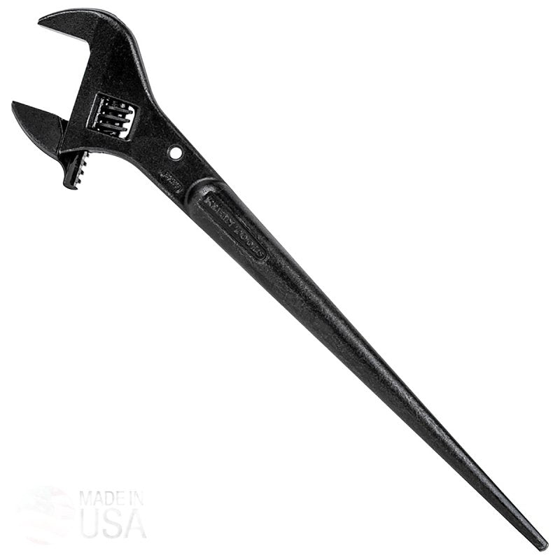 KLEIN Klein Tools 3239 Adjustable Wrench, 16 in OAL, 1-1/2 in Jaw, Steel, Black Oxide, Tapered Handle