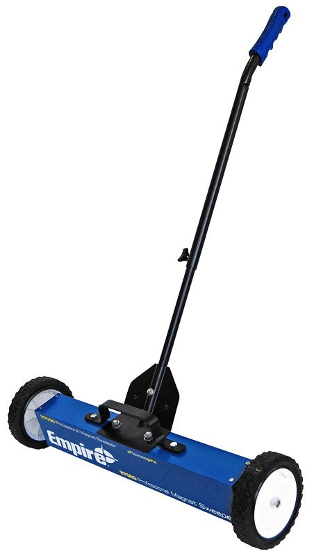 EMPIRE Empire 27060 Magnetic Sweeper, 24 in W Cleaning Path, 30 lb Solution Tank, Black/Blue