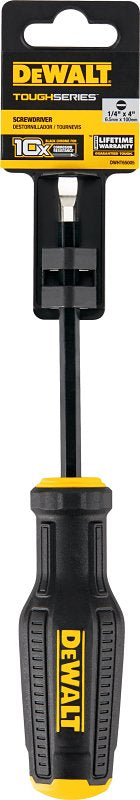 DEWALT DEWALT MAX FIT, TOUGHSERIES DWHT65005 Screwdriver, 1/4 in Drive, Flat Drive, 8.35 in OAL, 4 in L Shank