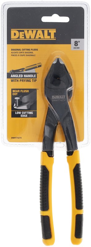 DEWALT DEWALT DWHT74274 Diagonal Plier with Prying Tip, 8.3 in OAL, 1.12 in Jaw Opening, Ergonomic Handle, 0.93 in L Jaw ELECTRICAL DEWALT