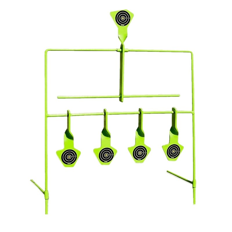 GSM SME SME-ST22RES Hands-Free Resetting Target System, 5 Number of Targets, Steel, Black/Green, Standing