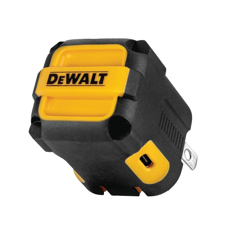 DEWALT DEWALT 1310038DW2 2-Port Wall Charger, USB-C Plug, Black/Yellow ELECTRICAL DEWALT