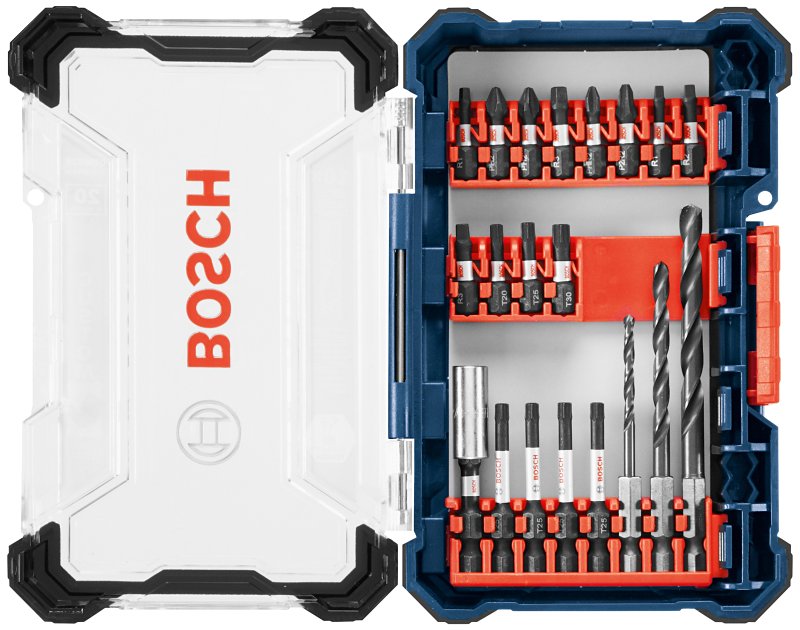 S-B POWER TOOL Bosch Impact Tough DDMS20 Drill Bit Set, 20-Piece, HCS, Black Oxide TOOLS S-B POWER TOOL