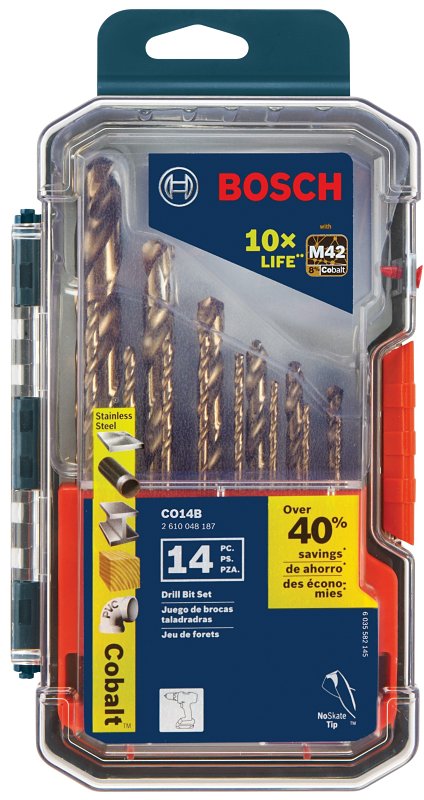 S-B POWER TOOL Bosch CO14B Twist Drill Bit Set, 14-Piece, Cobalt TOOLS S-B POWER TOOL