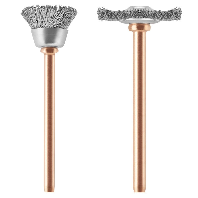 S-B POWER TOOL Dremel 448 Cleaning and Polishing Brush Set, 1/8 in Arbor/Shank, Stainless Steel Bristle TOOLS S-B POWER TOOL