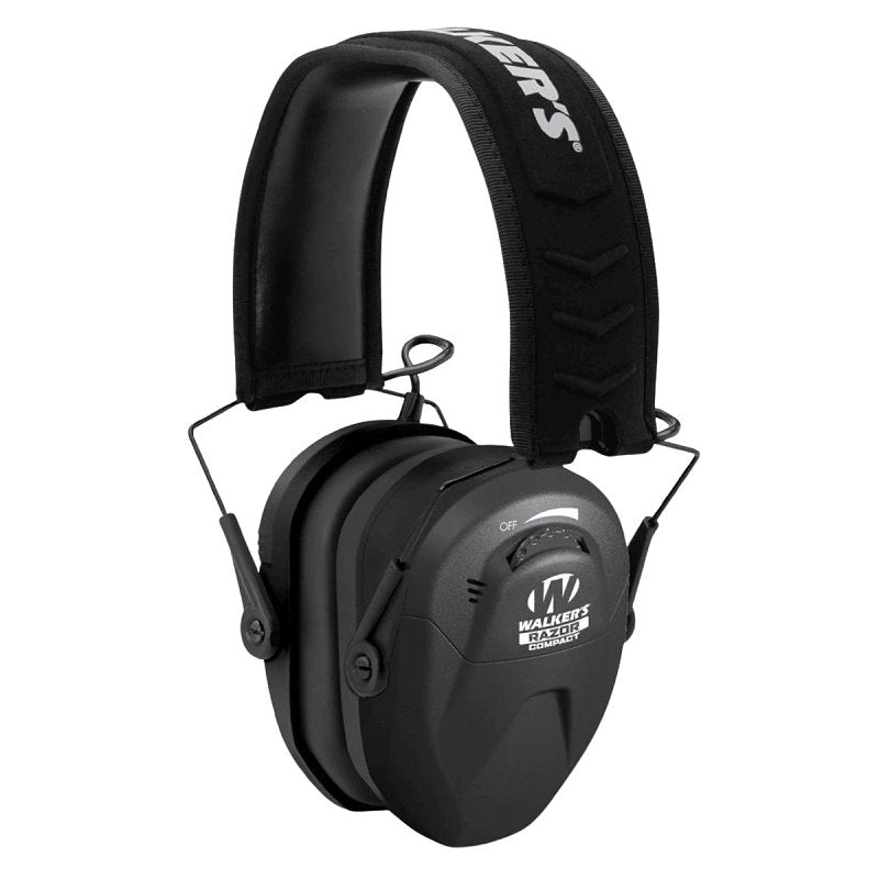 GSM Walker's GWP-CRSEM Compact Electronic Ear Muffs, 23 dB NRR, Black
