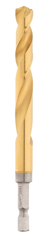 MILWAUKEE Milwaukee SHOCKWAVE 48-89-4622 Impact Drill Bit, 25/64 in Dia, 4.72 in OAL, Twist Flute, 1/4 in Dia Shank, Hex Shank TOOLS MILWAUKEE
