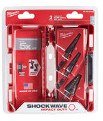 MILWAUKEE Milwaukee SHOCKWAVE Impact Duty 48-89-9254 Step Drill Bit Set, 3-Piece, HSS, Titanium Aluminum Nitride TOOLS MILWAUKEE