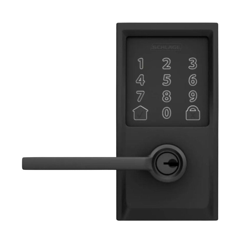 SCHLAGE LOCK Schlage Encode FE789WBV CEN 622 L Smart Wi-Fi Lever With Century Trim, Matte Black, Commercial, 1 Grade, Yes ELECTRICAL SCHLAGE LOCK