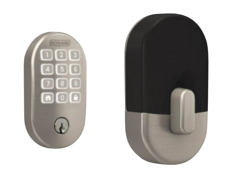 SCHLAGE LOCK Schlage Arrive BE459WBVRMN619 Smart Wi-Fi Deadbolt with Remsen Trim, 1, AAA Grade, Key, Keypad Key, Metal, Satin Nickel HARDWARE & FARM SUPPLIES SCHLAGE LOCK