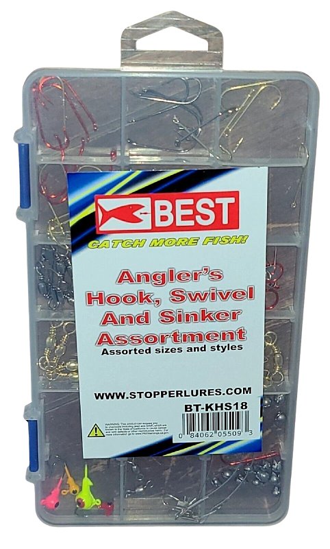 GSM Stopper Lures Best Series KE-BST-BT-KHS18 Hook Swivel and Sinker Kit, Assorted APPLIANCES & ELECTRONICS GSM
