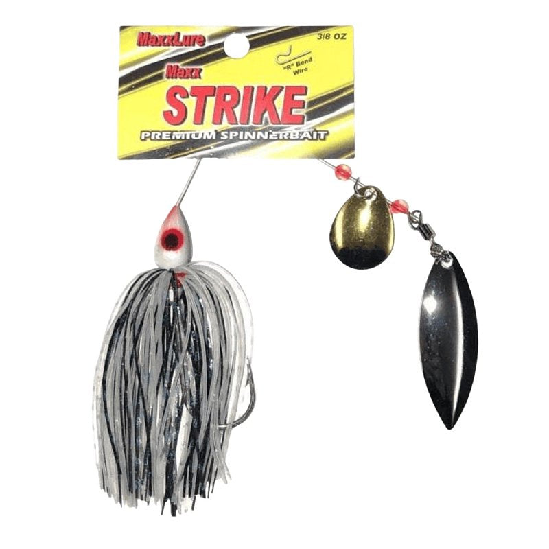 GSM Stopper Lures Maxx Strike Series KE-MAX-SBBD14-CW Bait, Spinner, Silicone, Chart/White Bait