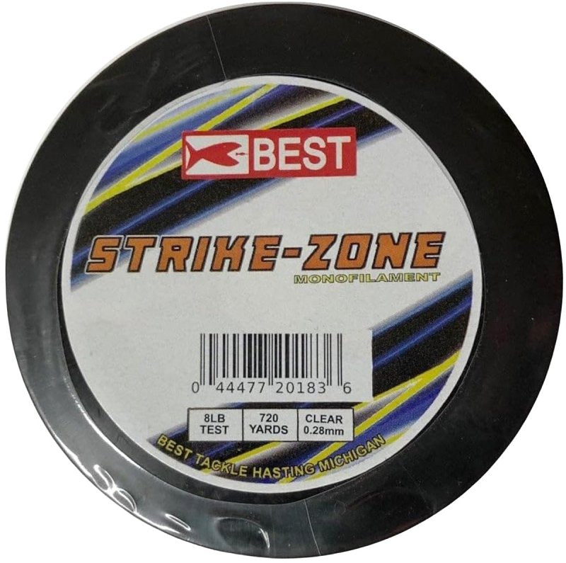 GSM Stopper Lures BEST KE-BST-LMC08 Strike Zone Fishing Line, 720 yd L, Monofilament, Clear, 8 lb