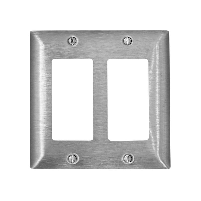 LEVITON WALLPLATE DECO 2-GANG METAL SS ELECTRICAL LEVITON