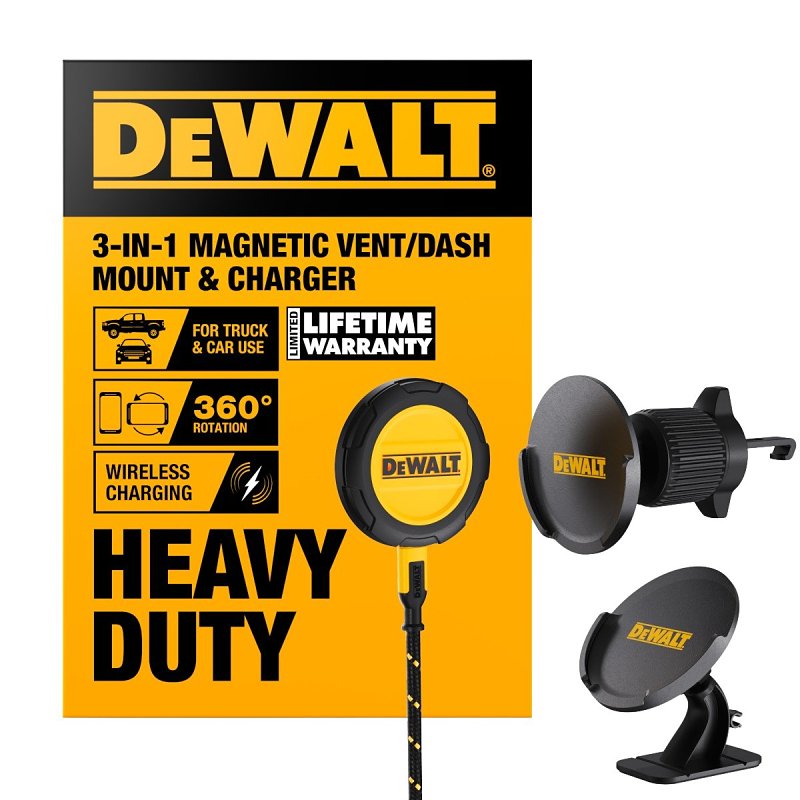 DEWALT DEWALT 204 0017 DW2 Magnetic Wireless Charging Pad, Black/Yellow AUTOMOTIVE DEWALT