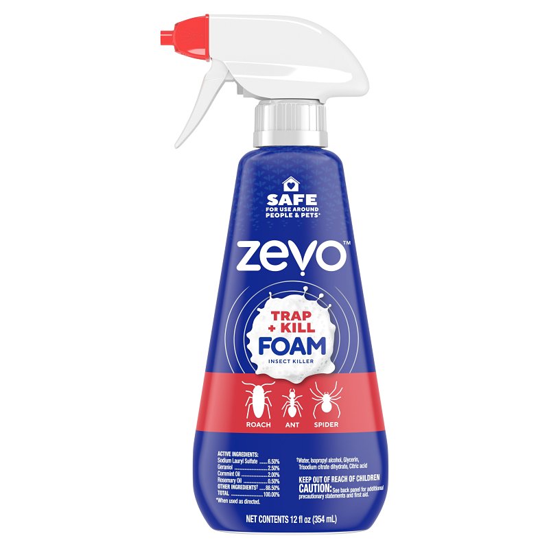 ZEVO Zevo 810121290931 Trap and Kill Insect Killer, Foam, Spray Application, 12 oz LAWN & GARDEN ZEVO