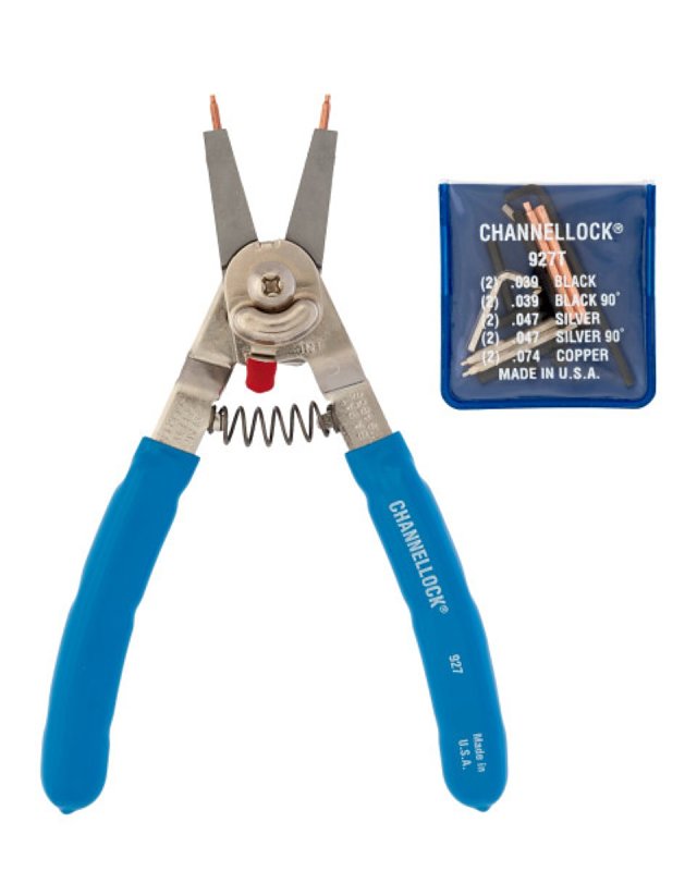 CHANNELLOCK Channellock 927 Retaining Ring Plier, 8 in OAL
