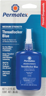 PERMATEX Permatex 24240 Threadlocker, Liquid, Mild, Blue, 36 mL Bottle PAINT PERMATEX