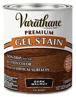 VARATHANE Varathane 358301 Premium Stain, Dark Walnut, Gel, Liquid, 1 qt PAINT VARATHANE