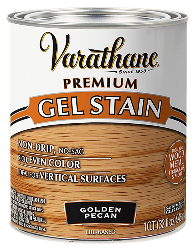 VARATHANE Varathane 358304 Premium Stain, Golden Pecan, Gel, Paste, 1 qt PAINT VARATHANE   