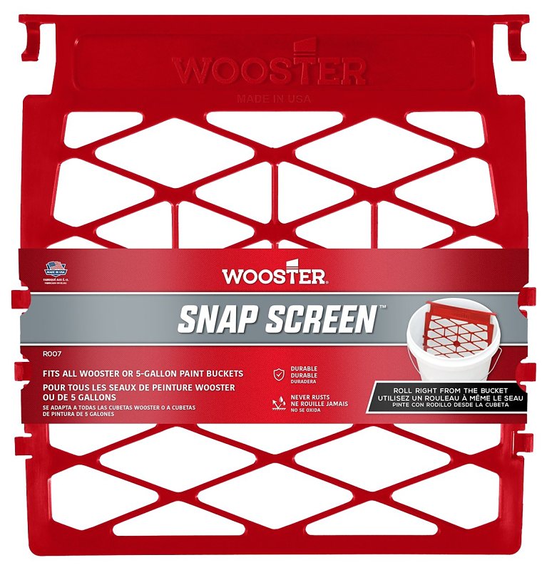 WOOSTER BRUSH Wooster R007 Bucket Grid, 10-1/2 in L, 10-1/2 in W, Polypropylene, Green