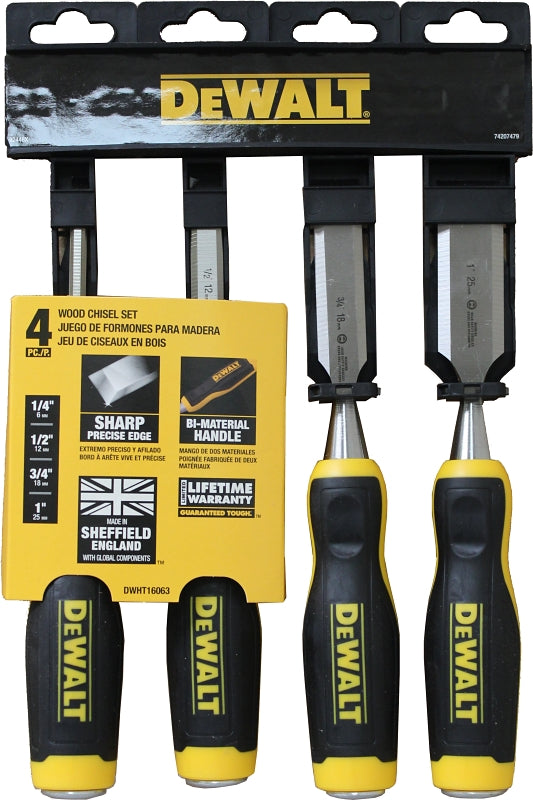 DEWALT DEWALT DWHT16063 Chisel Set, 4-Piece, Black/Yellow TOOLS DEWALT