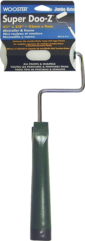 WOOSTER BRUSH Wooster Jumbo-Koter Super Doo-Z RR113-4 1/2 Frame and Cover, 3/8 in Nap, Fabric Cover, Sher-Grip Handle PAINT WOOSTER BRUSH