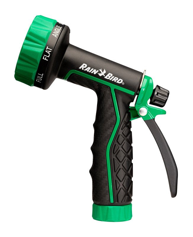 RAINBIRD Rain Bird TRNZL8PRT 8-Pattern Rear Trigger Hose End Nozzle, 3/4 in, GHT, Carbon Fiber