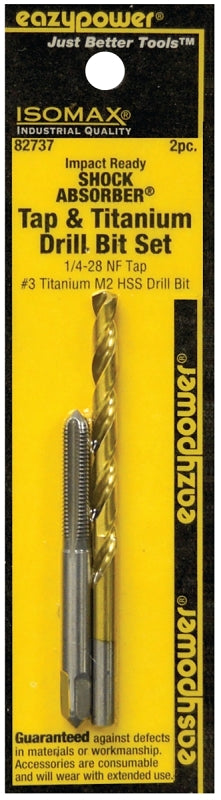 EAZYPOWER Eazypower 82737 Tap and Drill Set, 1/4-28 Thread, Titanium TOOLS EAZYPOWER