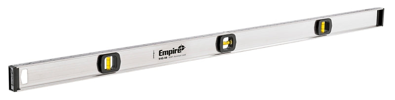 EMPIRE Empire 540-48 I-Beam Level, 48 in L, 3-Vial, Non-Magnetic, Aluminum, Silver TOOLS EMPIRE