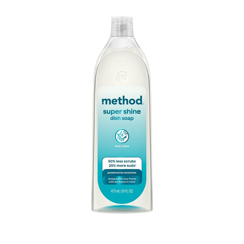 METHOD method Super Shine 11297 Dish Soap, 16 oz Bottle, Liquid, Dewy Daze