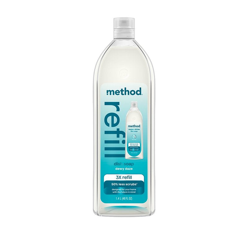 METHOD method Super Shine 11302 Dish Soap Refill, 48 oz Bottle, Liquid, Dewy Daze