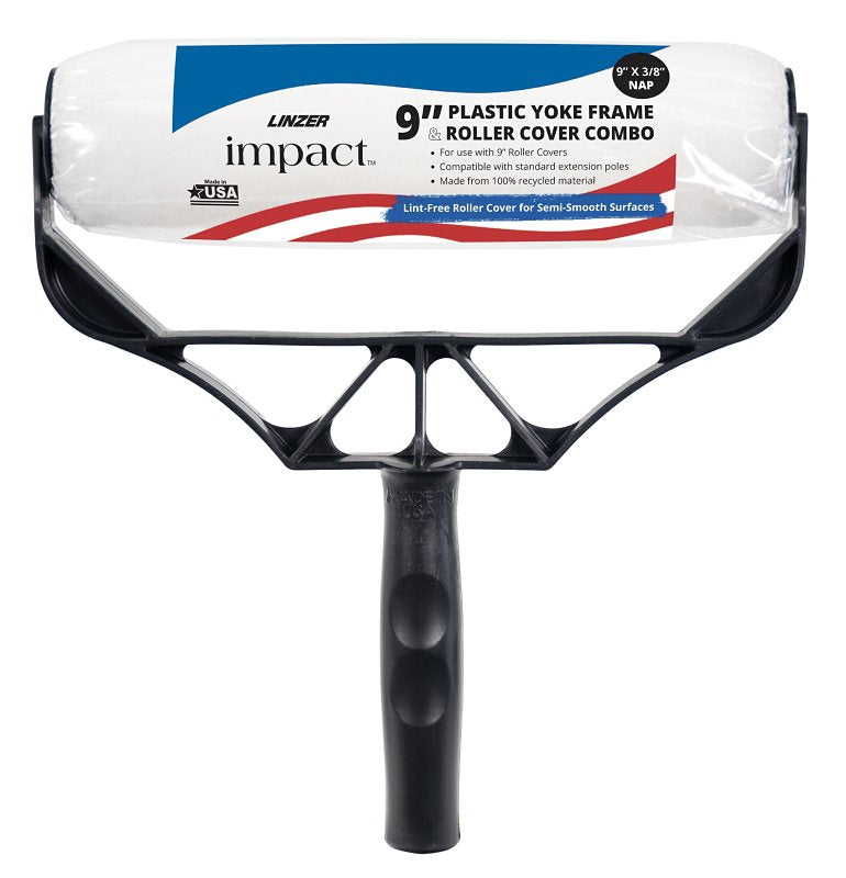 LINZER PRODUCTS Linzer RS 2043 Roller Frame and Roller Cover Combo, Plastic Roller, Plastic Handle