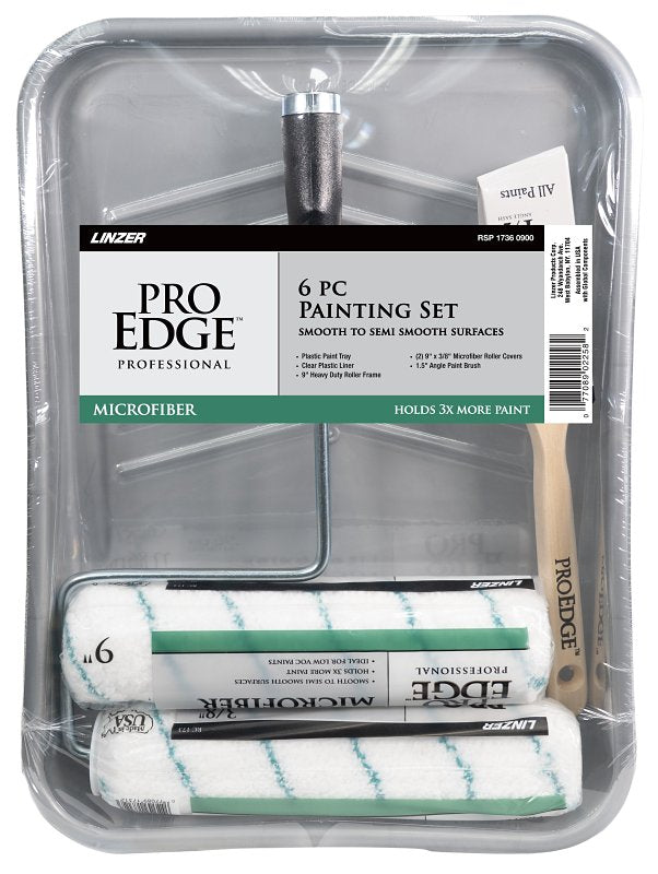 LINZER PRODUCTS Linzer RS1736 Roller and Tray Kit, Includes: 5 Wire Cage Roller Frame
