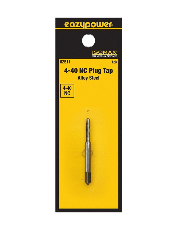 EAZYPOWER Isomax 82511 Plug Tap, #4-40 Thread, NC Thread, Tungsten Steel