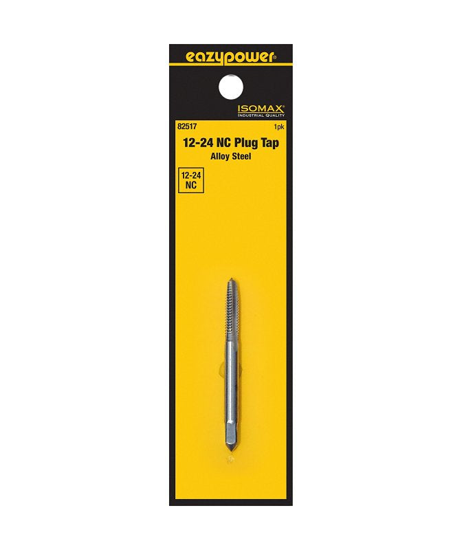 EAZYPOWER Isomax 82517 Plug Tap, 12-24 Thread, NC Thread, Tungsten Steel