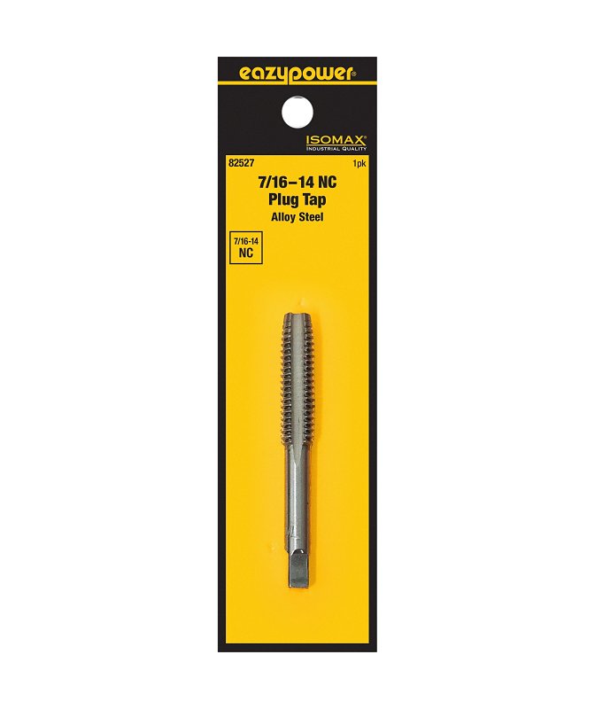 EAZYPOWER Isomax 82527 Fractional Tap, 7/16-14 Thread, NC Thread, Plug Chamfer, Tungsten Steel